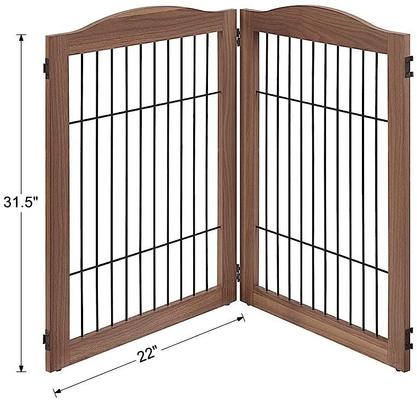Show full view: Unipaws 2-Panel Dog Gate Extension, Walnut slide 5 of 10