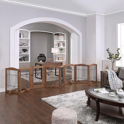 Show full view: Unipaws 2-Panel Dog Gate Extension, Walnut slide 8 of 10