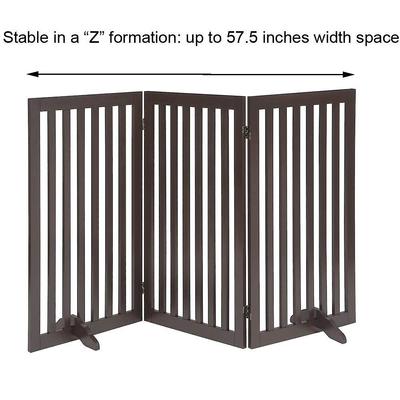 Show full view: Unipaws Free Standing Dog Gate, Espresso, 36-in, 3-panel slide 5 of 8