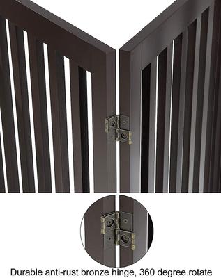 Show full view: Unipaws Free Standing Dog Gate, Espresso, 36-in, 3-panel slide 7 of 8