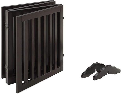 Show full view: Unipaws Free Standing Dog Gate, Espresso, 24-in, 4-panel slide 4 of 8
