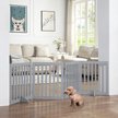 Show in main carousel: Unipaws Free Standing Dog Gate, Gray, 24-in, 4-panel slide 1 of 8