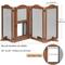 Show in main carousel: Unipaws 4 Panel Wire Mesh Dog & Cat Gate with Small Pet Door, Walnut, Large slide 4 of 8
