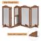 Show in main carousel: Unipaws 4 Panel Wire Mesh Dog & Cat Gate with Small Pet Door, Walnut, Large slide 5 of 8