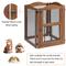 Show in main carousel: Unipaws 4 Panel Wire Mesh Dog & Cat Gate with Small Pet Door, Walnut, Large slide 6 of 8
