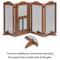 Show in main carousel: Unipaws 4 Panel Wire Mesh Dog & Cat Gate with Small Pet Door, Walnut, Large slide 8 of 8