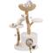 Show in main carousel: Unipaws 44.5-in Wooden Cat Tree Tower, White slide 1 of 8