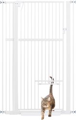 Unipaws 56-in Tall Dog & Cat Gate with Small Hole & Extension Kit, White, Small