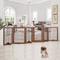 Show in main carousel: Unipaws 6 Panel Freestanding Wooden Wire Dog & Cat Gate, Walnut, Large slide 1 of 7
