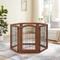 Show in main carousel: Unipaws 6 Panel Freestanding Wooden Wire Dog & Cat Gate, Walnut, Large slide 2 of 7