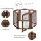 Show in main carousel: Unipaws 6 Panel Wire Dog Playpen Freestanding Pet Gate, Walnut, Medium slide 5 of 8