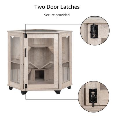 Show full view: Unipaws Corner Small Pet Cage, Weathered Grey, Medium slide 5 of 6