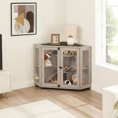 Show full view: Unipaws Corner Small Pet Cage, Weathered Grey, Large slide 1 of 7