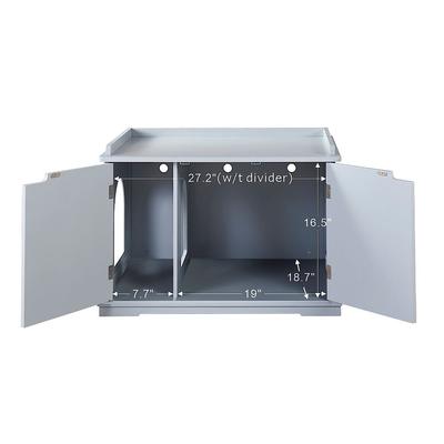 Show full view: Unipaws Decorative Cat Litter Box Enclosure, Gray slide 8 of 9