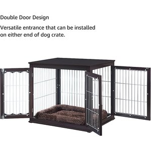 Unipaws End Table Wooden Dog Crate, Espresso, 36.2 inch