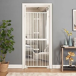 Unipaws Extra Tall Metal Cat Gate, White, Medium: 74-in slide 2 of 6