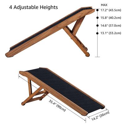 Show full view: Unipaws Foldable Wooden Dog & Cat Ramp, Regular, Walnut slide 4 of 9