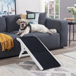 Unipaws Foldable Wooden Dog & Cat Ramp, Regular, White