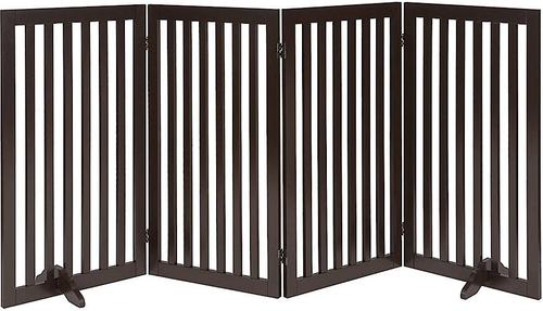 Show full view: Unipaws Free Standing Dog Gate, Espresso, 36-in, 4-panel slide 3 of 9