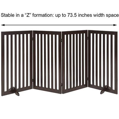 Show full view: Unipaws Free Standing Dog Gate, Espresso, 36-in, 4-panel slide 5 of 9
