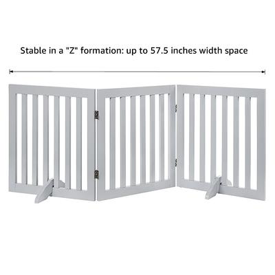 Show full view: Unipaws Free Standing Dog Gate, Gray, 24-in, 3-panel slide 3 of 9