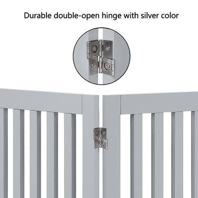 Show full view: Unipaws Free Standing Dog Gate, Gray, 24-in, 3-panel slide 6 of 9