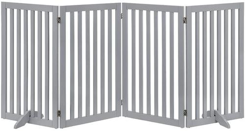 Show full view: Unipaws Free Standing Dog Gate, Gray, 36-in, 4-panel slide 3 of 9