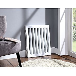 Unipaws Free Standing Dog Gate, White, 24-in, 3-panel