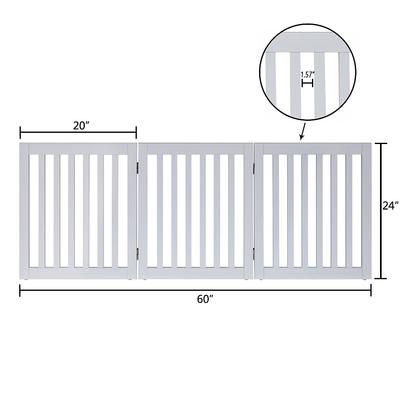 Show full view: Unipaws Free Standing Dog Gate, White, 24-in, 3-panel slide 7 of 10