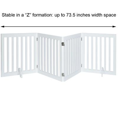 Show full view: Unipaws Free Standing Dog Gate, White, 24-in, 4-panel slide 5 of 9