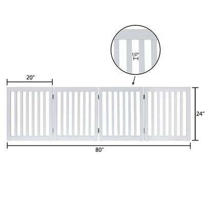 Show full view: Unipaws Free Standing Dog Gate, White, 24-in, 4-panel slide 6 of 9