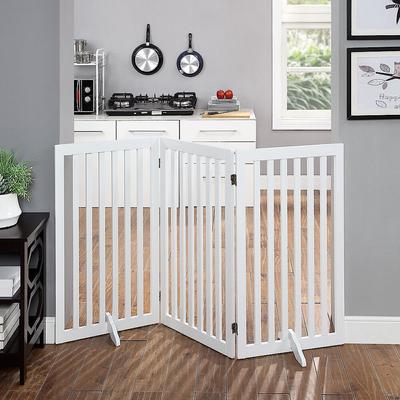 Show full view: Unipaws Free Standing Dog Gate, White, 36-in, 3-panel slide 2 of 9