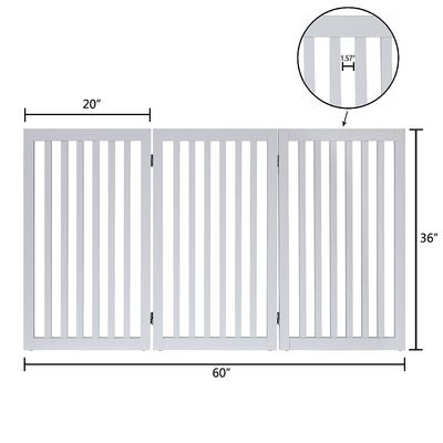 Show full view: Unipaws Free Standing Dog Gate, White, 36-in, 3-panel slide 6 of 9