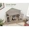 Show in main carousel: Unipaws Furniture Corner Dog Crate with Cushion, Weathered Grey, Medium slide 3 of 9