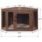 Show in main carousel: Unipaws Furniture Style Corner Dog Crate, Walnut, Medium slide 5 of 8