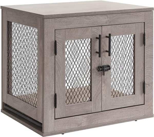 Show full view: Unipaws Furniture Style Dog Crate, Weathered Gray, 25.6 inch wide slide 3 of 9