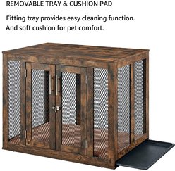 Unipaws Furniture Style Dog Crate, Rustic Brown, 38.5 inch wide slide 2 of 7