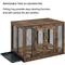 Show in main carousel: Unipaws Furniture Style Dog Crate, Rustic Brown, 37 inch wide slide 4 of 9