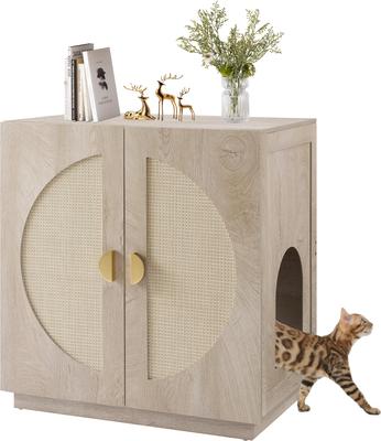 Show full view: Unipaws High Type Cat Litter Box Enclosure, Grey slide 1 of 9