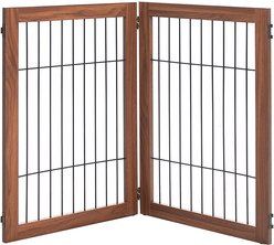 Unipaws Pet Gate Playpen 2-Panel Extension Kit, Walnut, Medium slide 2 of 6