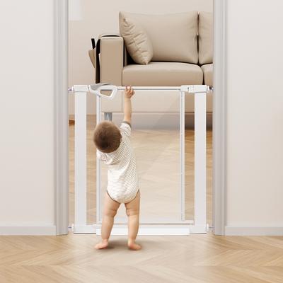 Show full view: Unipaws Plastic & Steel Transparent Walkthrough Dog Gate, White slide 6 of 7