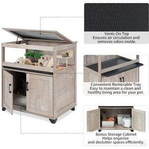 Unipaws Storage Cabinet Lift Top Hamster Cage