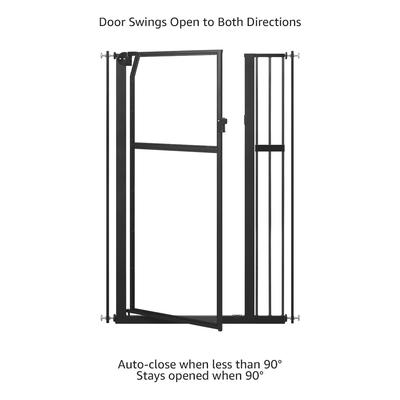 Show full view: Unipaws Pressure Mounted Transparent Cat & Dog Gate, Black, 56 x 37.5-in slide 6 of 7