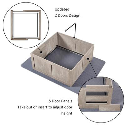 Show full view: Unipaws Whelping Box for Dogs, Weathered Grey, Medium slide 4 of 7