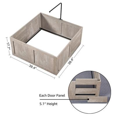 Show full view: Unipaws Whelping Box for Dogs, Weathered Grey, Medium slide 7 of 7