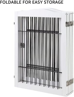 Show full view: Unipaws 31.5-in 6 Panel Freestanding Wooden Wire Dog & Cat Gate, White slide 7 of 8