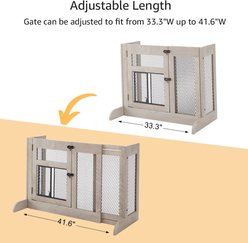 Unipaws Wood Dog & Cat Gate, Weathered Gray, Medium: 27.5-in slide 2 of 6