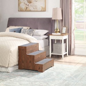 Unipaws MDF Three-Story Dog Ladder, Walnut, Regular