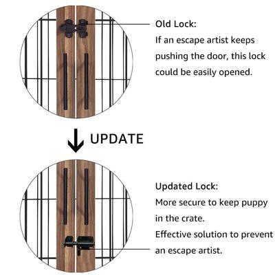 Show full view: Unipaws Wooden Wire Furniture End Table Dog Crate, Walnut, Large slide 5 of 8
