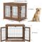 Show in main carousel: Unipaws Wooden Wire Furniture End Table Dog Crate, Walnut, Large slide 6 of 8